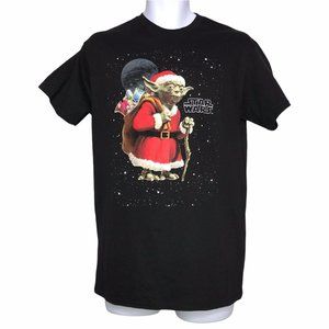NWT Star Wars Yoda Santa Claus Graphic Tee M